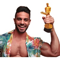 Troféu com pênis de 20 cm