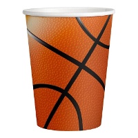 Copos de basquetebol 250 ml - 8 unid.
