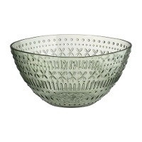 Tigela de 13,8 cm verde-musgo com relevo