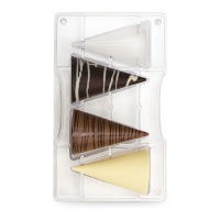 Molde grande para cones de chocolate 20 x 12 cm - Decorar - 20 cavidades