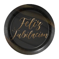 Pratos de feliz aposentadoria de 18 cm - 8 unidades