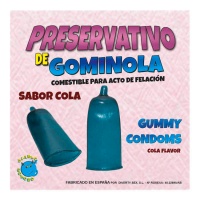 Preservativos em forma de goma com sabor a cola