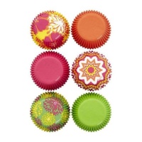 Forminhas para cupcake com desenho floral e cores sortidas 5 cm - Wilton - 150 unidades