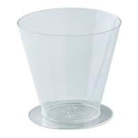 Copos de plástico transparentes de 6,8 x 7 x 6,7 cm com base redonda - Dekora - 100 unidades