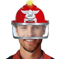 Capacete de bombeiro com luz e som