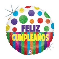 Balão redondo Feliz Aniversário 46 cm - Grabo
