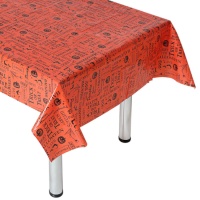 Toalha de mesa cor-de-laranja de Halloween de 2,40 x 1,20 m