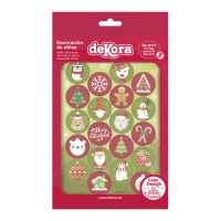 Mini discos de bolacha de Natal comestíveis - Dekora - 20 unidades