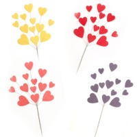 Decoração de bouquet de corações de açúcar - Dekora - 12 peças
