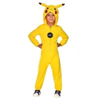 Fantasia de Pokémon Pikachu com zíper pokeball infantil