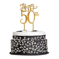 Topper acrílico para bolo de 50º aniversário - Dekora
