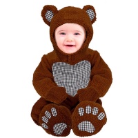 Fato de urso de peluche para bebé