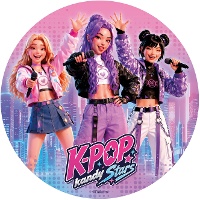 Obleia comestível de K-pop com 20 cm - 1 unidade