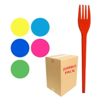 Garfos de plástico 17 cm cores - 1152 unidades