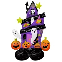 Balão gigante casa assombrada 88 x 127 cm com base - Anagrama