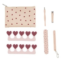 Conjunto de manicure de corações - 8 peças