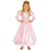 Fato de princesa de conto de fadas cor-de-rosa para raparigas