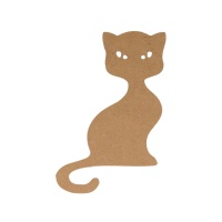 Silhueta MDF 15 cm : Gato sentado