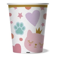 Copos Princess Cat 250 ml - 8 unidades