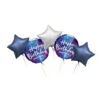 Happy Birthday Space Bouquet - 5 unidades