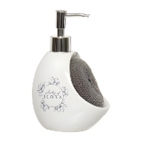 Dispensador de sabão Flora com esfregão