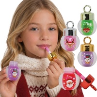 Brilho labial de Natal com designs sortidos - 1 unidade