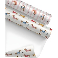 Papel de presente Cão-salsicha 2 x 0,70 m - 1 unidade