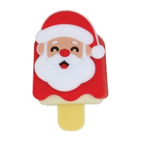 Bálsamo labial infantil do Papai Noel em formato de picolé, sabor morango