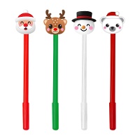 Caneta natalina com desenhos de Natal - 1 unidade
