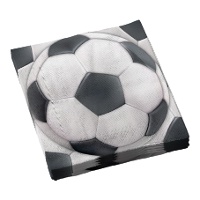 Guardanapos de Futebol de 16,5 x 16,5 cm - 12 unidades