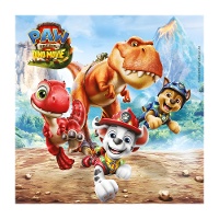 Guardanapos da Patrulha Canina Dino Movie de 16,5 x 16,5 cm - 20 unidades