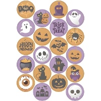 Mini discos de oblea comestíveis para Halloween - Dekora - 20 unidades