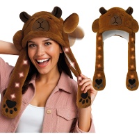 Gorro de capivara com luzes e movimento