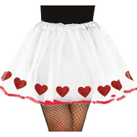 Saia tutu com corações para senhora