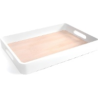 Bandeja de 34 x 24 cm com efeito bambu