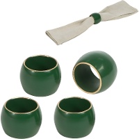 Anel para guardanapo royal verde - 4 unidades