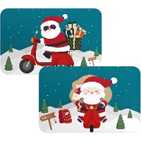 Individual divertido do Papai Noel 43 x 28 cm sortidos - 1 unidade