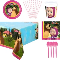 Kit para festa Masha e o Urso - 8 pessoas