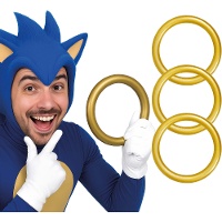 Anéis dourados do Sonic de 17,5 cm - unidades