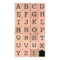 Conjunto de letras maiúsculas do alfabeto 2 x 2 cm - 28 pcs.