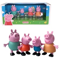 Conjunto de figuras para bolo de Peppa Pig - 4 Unidades