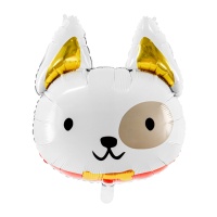 Balão de cabeça de cão 45 x 50 cm - PartyDeco