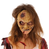 Máscara de zombie de meia face