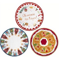 Bandeja de 30 cm dos Reis Magos e rosca - 2 unidades