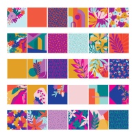 Kit de papéis coloridos para scrapbooking - 60 pcs.