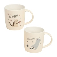 Caneca de 365 ml com gatos divertidos - 1 unidade