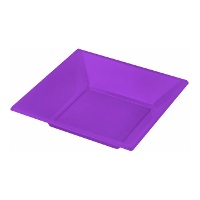 Pratos fundos de plástico coloridos de 17 cm - 4 unid.