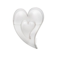 Cortador de coração duplo 7 x 5 cm - Cortadores de bolachas
