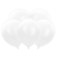 Balões de látex de 30 cm com luz branca - 5 unidades