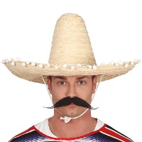 Chapéu mexicano de 50 cm com borlas